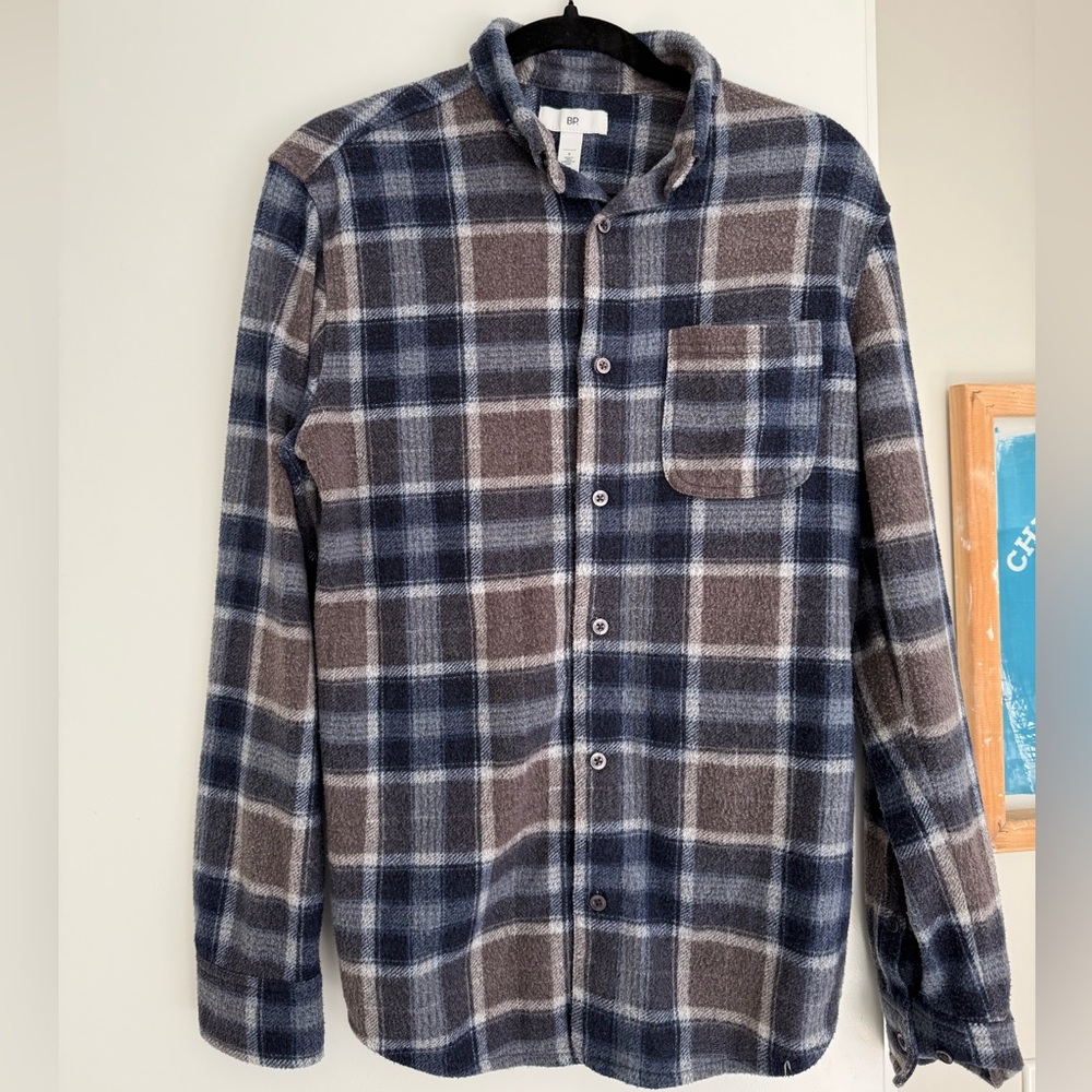 BP Blue and White Plaid Shirt - S